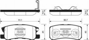 Колодки тормозные задние Peugeot 4007/Mitsubishi Pajero 3/Outlander 06 (HI-Q)