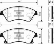 Колодки тормозные передние Chevrolet Cruze/Lacetti Premier (HI-Q)