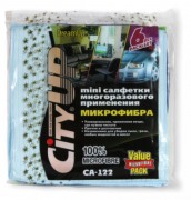 Салфетка CITY UP микрофибра 20х20см (6шт)