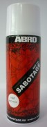 Краска ABRO Sabotage-1007 Белая матовая 400мл (аэрозоль)