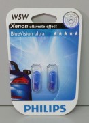 Лампа PHILIPS 12V бесцок. W5W Vision (W2.1x9.5d) блистер 2шт